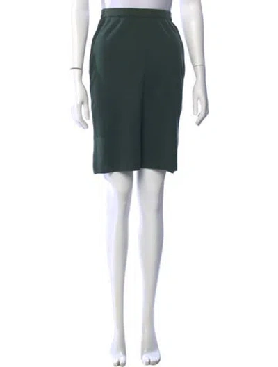 Pre-owned Ferragamo Wool Knee-length Skirt In Green