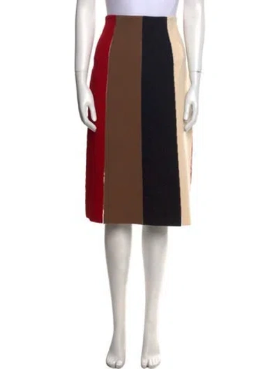 Pre-owned Ferragamo Wool Knee-length Skirt In Multi