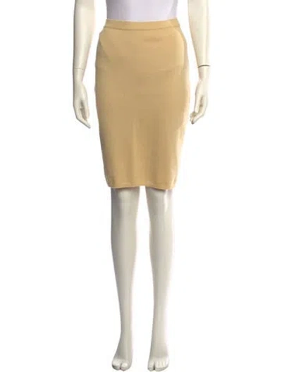 Pre-owned Ferragamo Wool Knee-length Skirt In Neutral