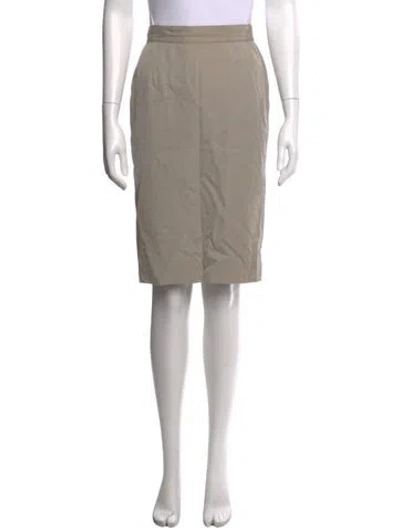 Pre-owned Ferragamo Wool Knee-length Skirt In Neutral