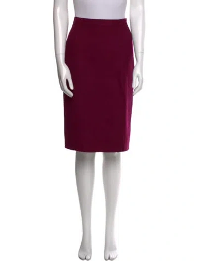 Pre-owned Ferragamo Wool Knee-length Skirt In Purple