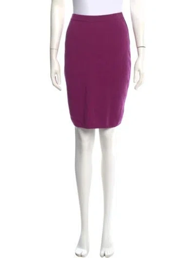 Pre-owned Ferragamo Wool Knee-length Skirt In Purple