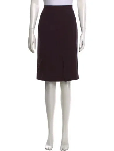 Pre-owned Ferragamo Wool Knee-length Skirt In Purple