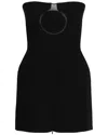 Ferragamo Pure Wool Mini Dress With Tulle Insert