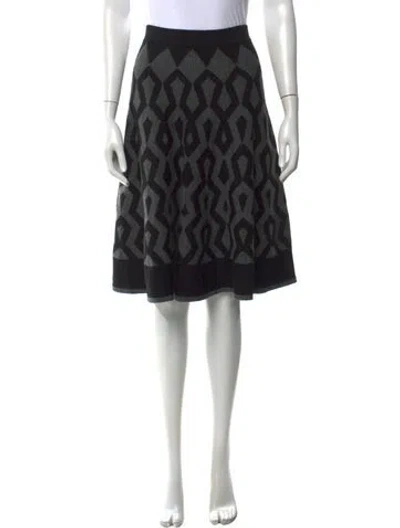 Pre-owned Ferragamo Wool Midi Length Skirt In Black
