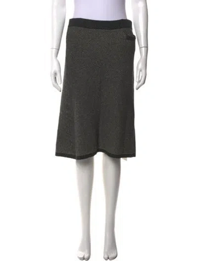 Pre-owned Ferragamo Wool Midi Length Skirt In Grey