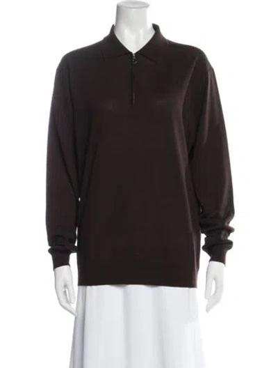Pre-owned Ferragamo Wool Mini Dress In Brown