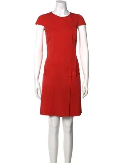 Pre-owned Ferragamo Wool Mini Dress In Orange