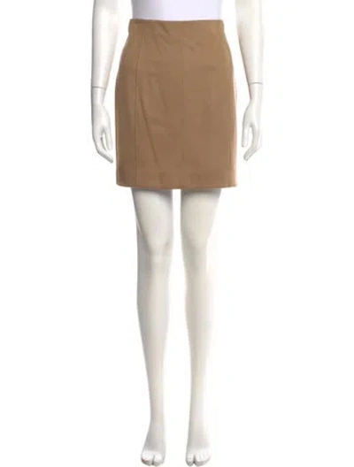 Pre-owned Ferragamo Wool Mini Skirt In Brown