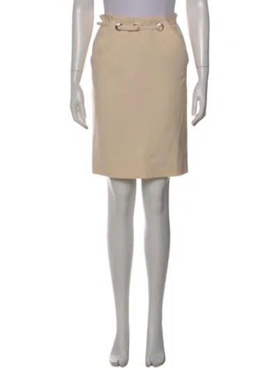 Pre-owned Ferragamo Wool Mini Skirt In Neutral