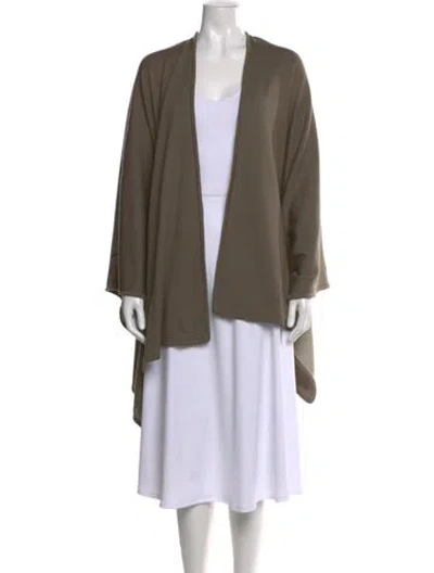Pre-owned Ferragamo Wool Open Front Sweater In Brown