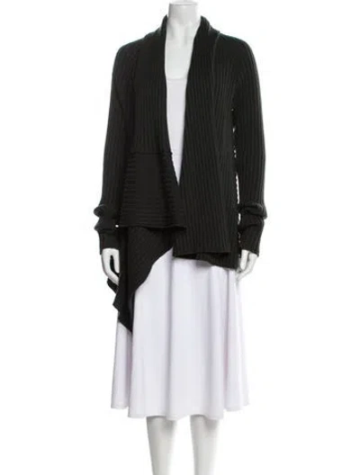 Pre-owned Ferragamo Wool Open Front Sweater In Green