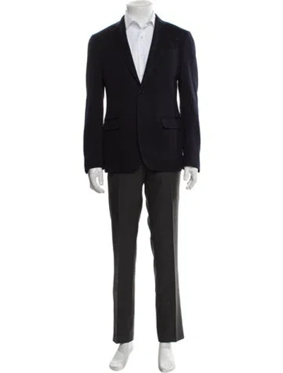 Pre-owned Ferragamo Wool Overcoat In Blue