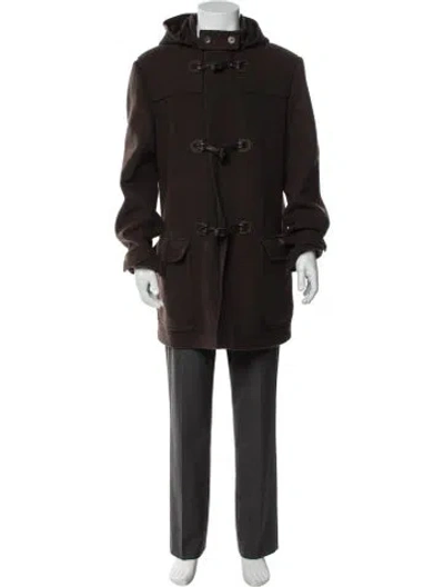 Pre-owned Ferragamo Wool Parka In Brown