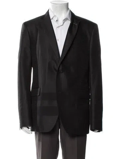 Pre-owned Ferragamo Wool Peacoat In Black