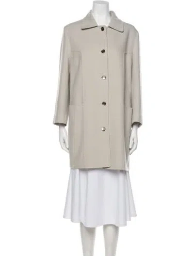 Pre-owned Ferragamo Wool Peacoat In Neutral