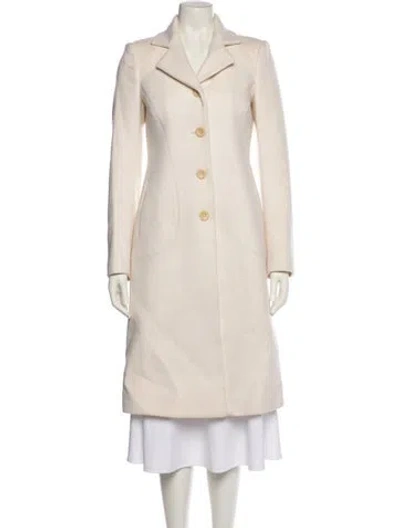 Pre-owned Ferragamo Wool Peacoat In Neutral