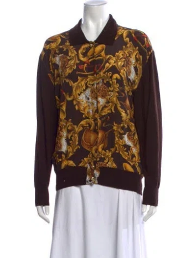 Pre-owned Ferragamo Wool Printed Sweater In Multi