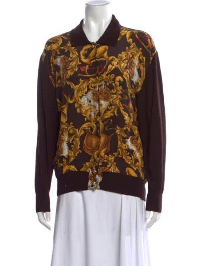 Pre-owned Ferragamo Wool Printed Sweater In Multicolor