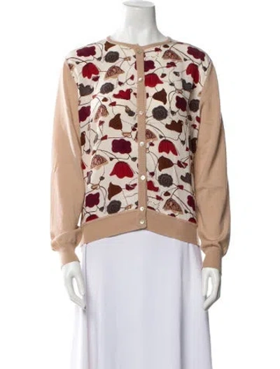 Pre-owned Ferragamo Wool Printed Sweater In Neutral