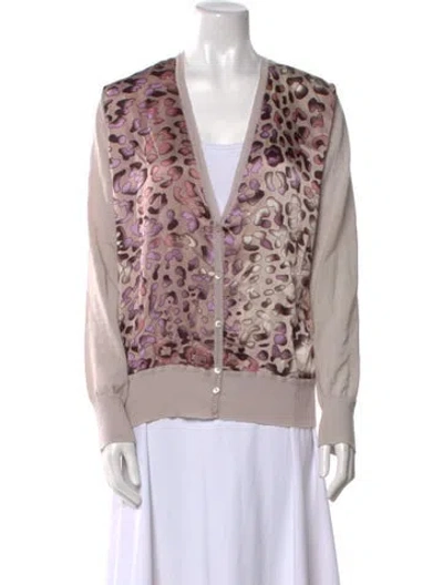 Pre-owned Ferragamo Wool Printed Sweater In Purple