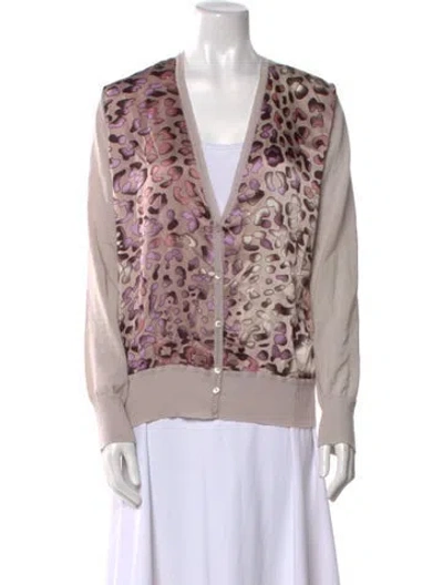Pre-owned Ferragamo Wool Printed Sweater In Purple