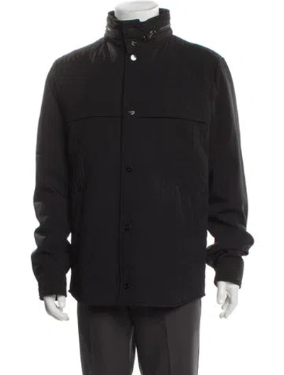 Pre-owned Ferragamo Wool Puffer Coat In Black
