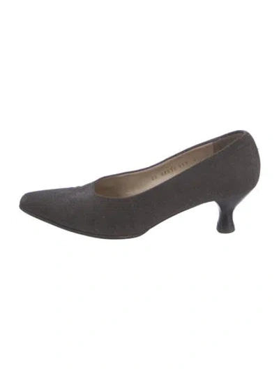 Pre-owned Ferragamo Wool Pumps In Gray