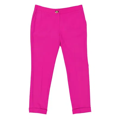 Ferragamo Wool Sable Trousers In Fuchsia In Red