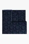 Ferragamo Logo Scarf In Blue