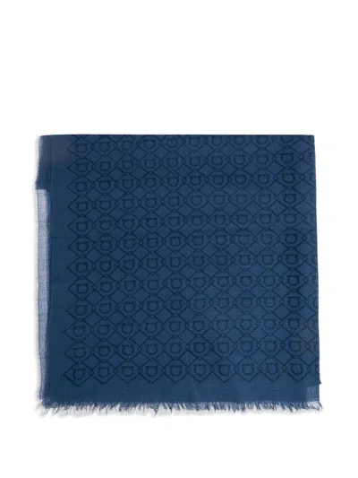 Ferragamo Wool Scarf In Blue