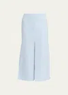 Ferragamo Gonna Midi Con Design A Strati In Light Blue