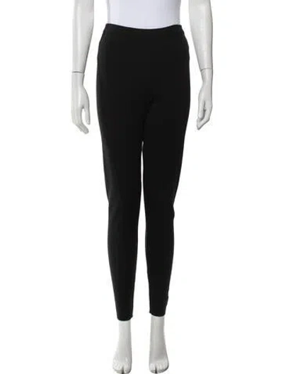 Pre-owned Ferragamo Wool Skinny Leg Pants In Black
