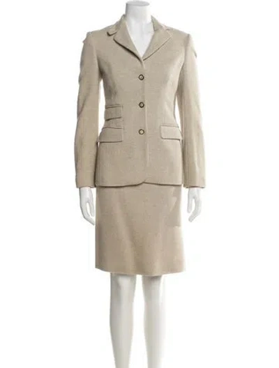 Pre-owned Ferragamo Wool Skirt Suit In Neutral