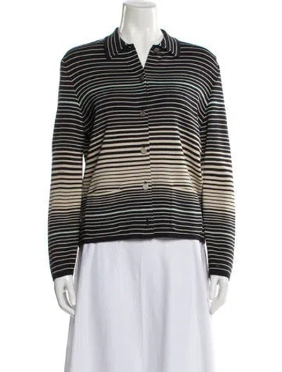 Pre-owned Ferragamo Wool Striped Blazer In Multi