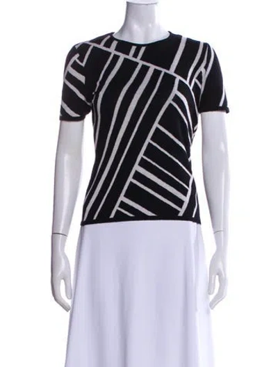 Pre-owned Ferragamo Wool Striped Sweater In White