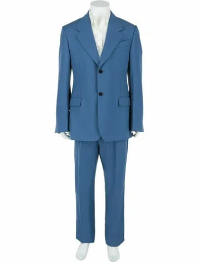 Pre-owned Ferragamo Wool Suit W/ Tags In Blue