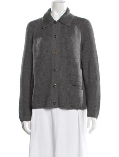 Pre-owned Ferragamo Wool Sweater In Grey