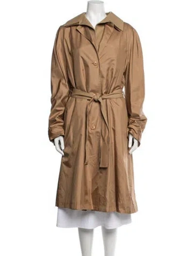 Pre-owned Ferragamo Wool Trench Coat In Brown