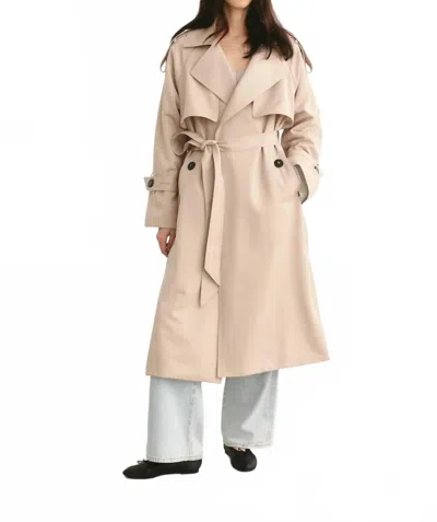 Ferragamo Wool Trench Coat In Nude In Neutral