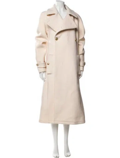 Pre-owned Ferragamo Wool Trench Coat In Neutrals