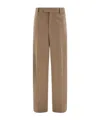 Ferragamo Wool Trousers In Brown