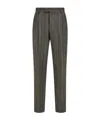 Ferragamo Belt-loops Pleated Trousers In Multi