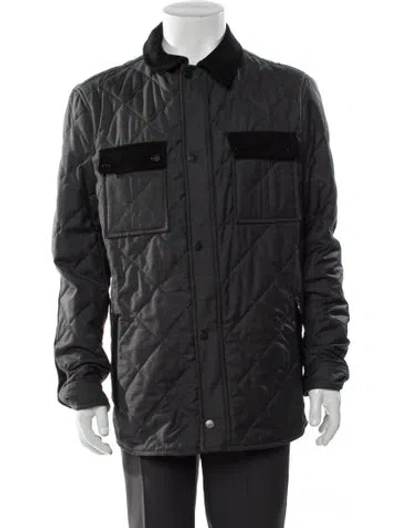 Pre-owned Ferragamo Wool Utility Jacket In Gray