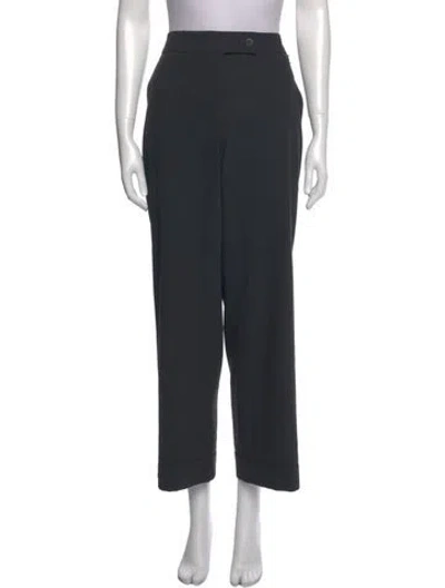 Pre-owned Ferragamo Wool Wide Leg Pants In Gray
