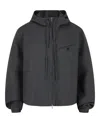 Ferragamo Wool Zip-up Jacket In Black