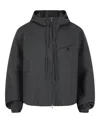 Ferragamo Wool Zip-up Jacket In Gray
