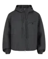 Ferragamo Wool Zip-up Jacket In Gray