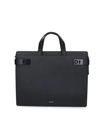 FERRAGAMO WORK BAG "GANCINI S"