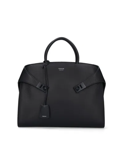 Ferragamo Work Bag Hug In Black